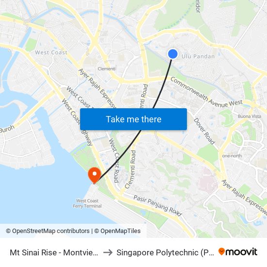 Mt Sinai Rise - Montview (12179) to Singapore Polytechnic (Poly Marina) map