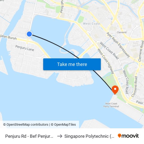 Penjuru Rd - Bef Penjuru Cl (29029) to Singapore Polytechnic (Poly Marina) map