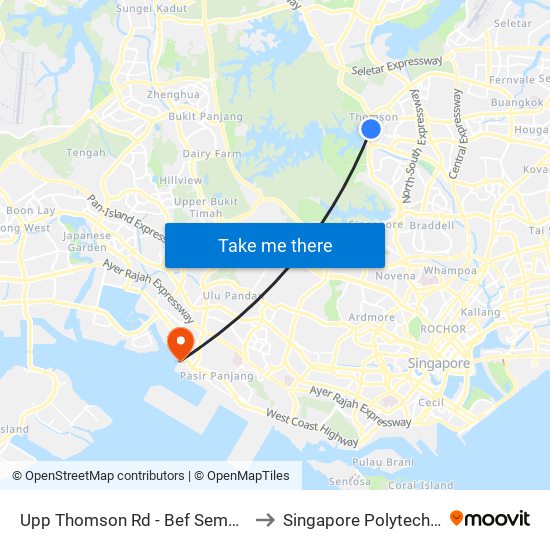 Upp Thomson Rd - Bef Sembawang Hills Fc (56029) to Singapore Polytechnic (Poly Marina) map