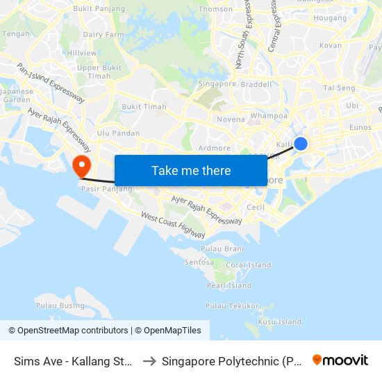 Sims Ave - Kallang Stn (80031) to Singapore Polytechnic (Poly Marina) map