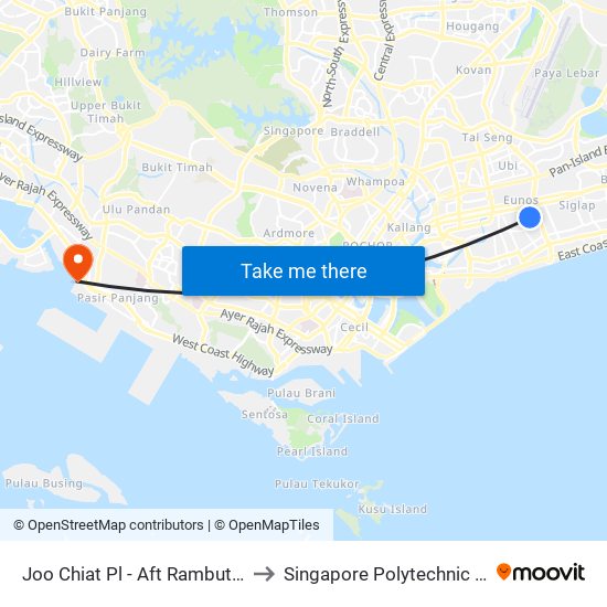 Joo Chiat Pl - Aft Rambutan Rd (82179) to Singapore Polytechnic (Poly Marina) map
