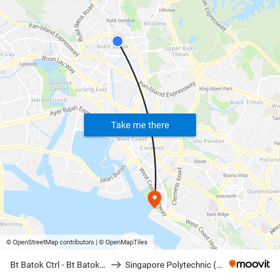 Bt Batok Ctrl - Bt Batok Int (43009) to Singapore Polytechnic (Poly Marina) map