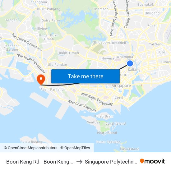 Boon Keng Rd - Boon Keng Stn/Blk 22 (60199) to Singapore Polytechnic (Poly Marina) map