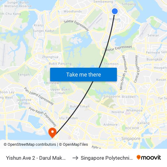 Yishun Ave 2 - Darul Makmur Mque (59259) to Singapore Polytechnic (Poly Marina) map