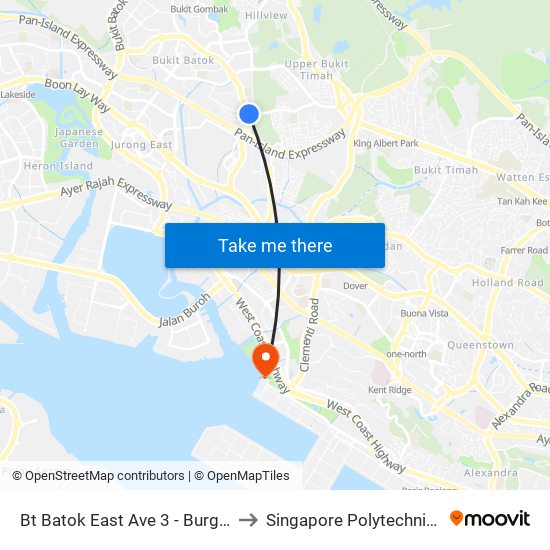 Bt Batok East Ave 3 - Burgundy Hill (42319) to Singapore Polytechnic (Poly Marina) map