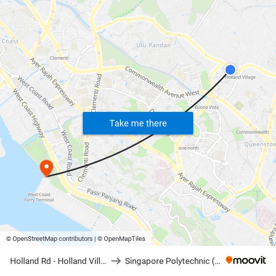 Holland Rd - Holland Village (11261) to Singapore Polytechnic (Poly Marina) map