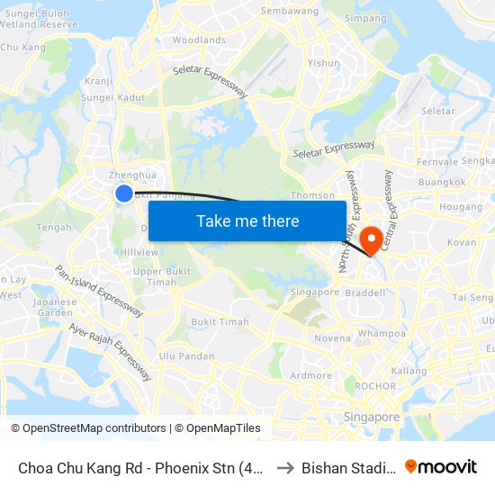 Choa Chu Kang Rd - Phoenix Stn (44141) to Bishan Stadium map