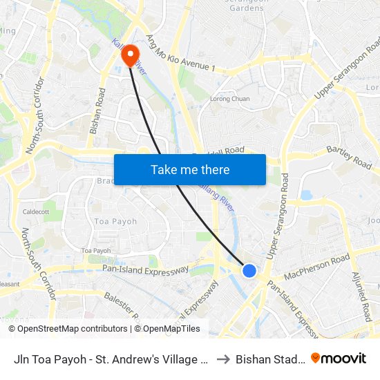 Jln Toa Payoh - St. Andrew's Village (60081) to Bishan Stadium map