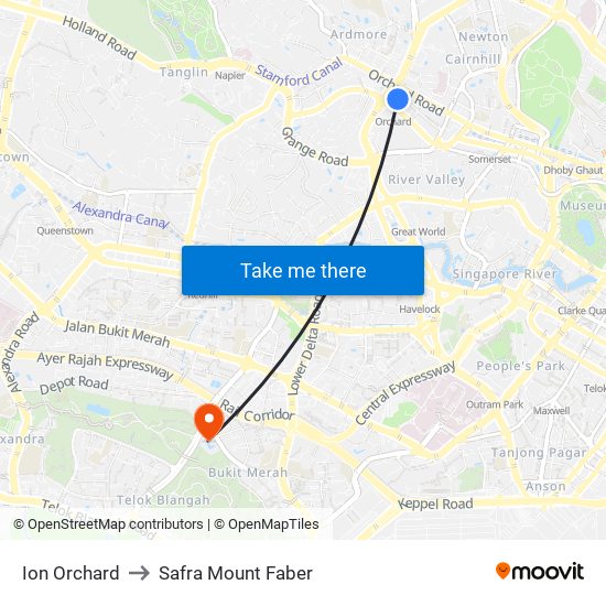 Ion Orchard to Safra Mount Faber map