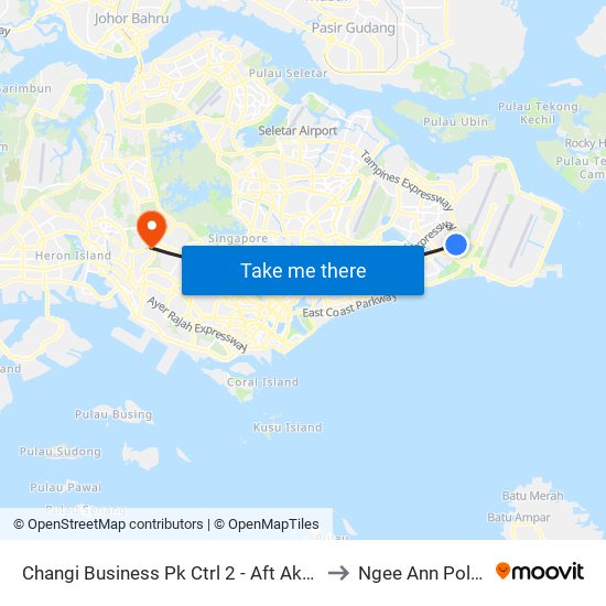 Changi Business Pk Ctrl 2 - Aft Akzonobel (96361) to Ngee Ann Polytechnic map