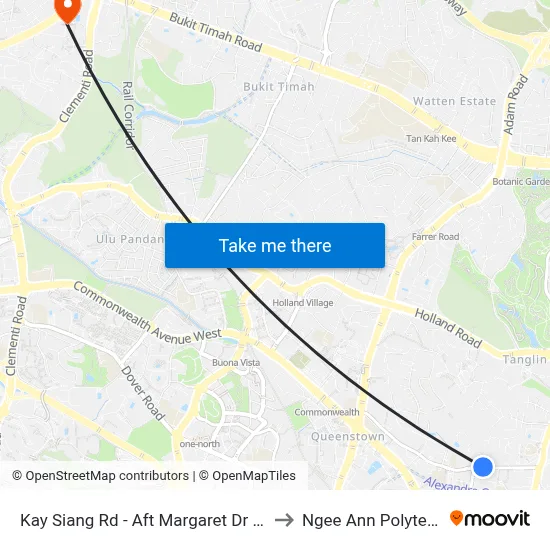 Kay Siang Rd - Aft Margaret Dr (10461) to Ngee Ann Polytechnic map