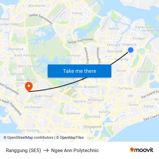 Ranggung (SE5) to Ngee Ann Polytechnic map