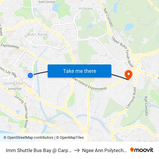 Imm Shuttle Bus Bay @ Carpark to Ngee Ann Polytechnic map
