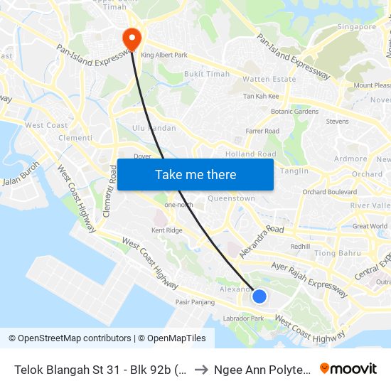 Telok Blangah St 31 - Blk 92b (14509) to Ngee Ann Polytechnic map