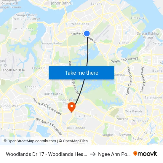 Woodlands Dr 17 - Woodlands Health Campus (47749) to Ngee Ann Polytechnic map