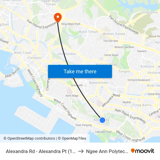 Alexandra Rd - Alexandra Pt (15051) to Ngee Ann Polytechnic map