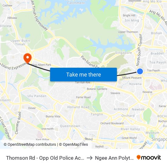 Thomson Rd - Opp Old Police Acad (51029) to Ngee Ann Polytechnic map