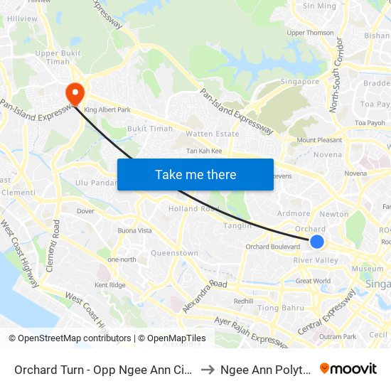 Orchard Turn - Opp Ngee Ann City (09011) to Ngee Ann Polytechnic map