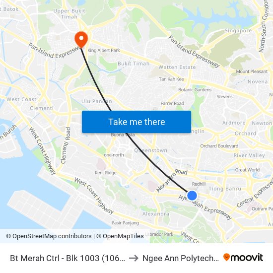 Bt Merah Ctrl - Blk 1003 (10659) to Ngee Ann Polytechnic map