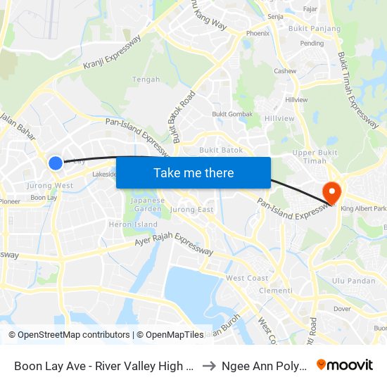 Boon Lay Ave - River Valley High Sch (21391) to Ngee Ann Polytechnic map