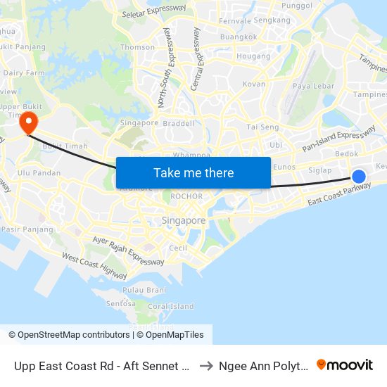 Upp East Coast Rd - Aft Sennet Rd (94029) to Ngee Ann Polytechnic map