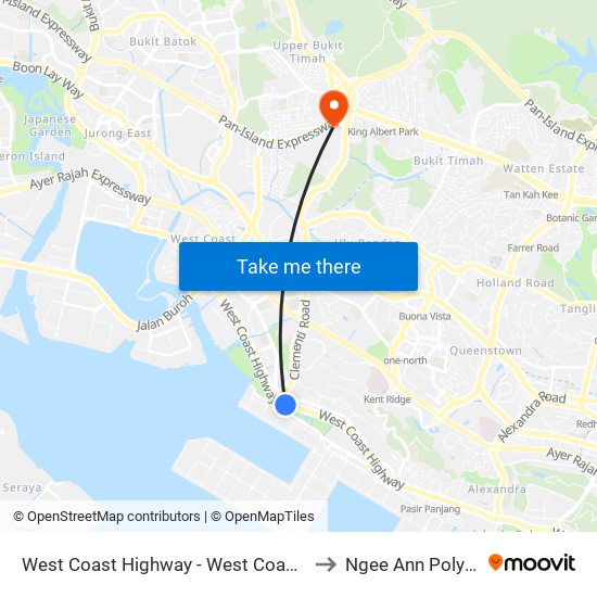 West Coast Highway - West Coast Pk (17291) to Ngee Ann Polytechnic map