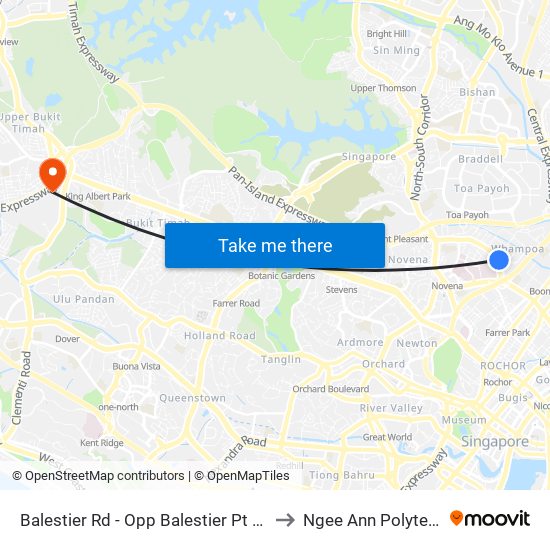 Balestier Rd - Opp Balestier Pt (50211) to Ngee Ann Polytechnic map