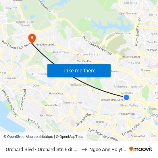 Orchard Blvd - Orchard Stn Exit 13 (09022) to Ngee Ann Polytechnic map