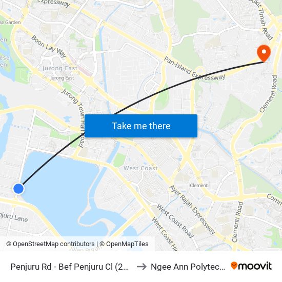 Penjuru Rd - Bef Penjuru Cl (29029) to Ngee Ann Polytechnic map