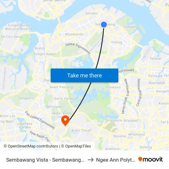Sembawang Vista - Sembawang Int (58009) to Ngee Ann Polytechnic map