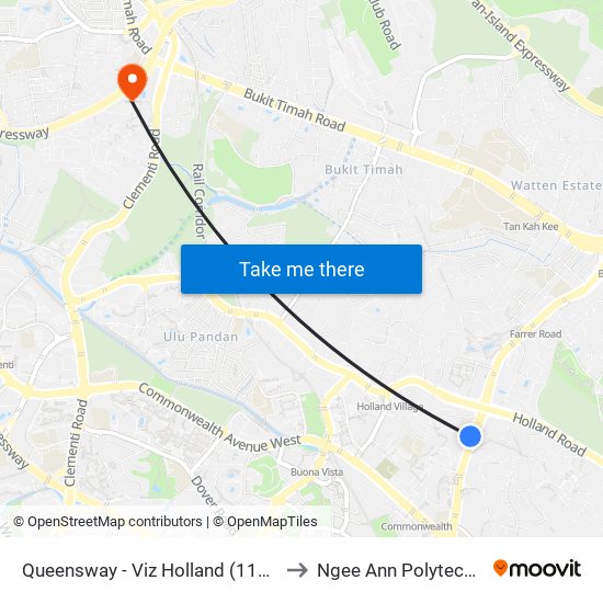 Queensway - Viz Holland (11081) to Ngee Ann Polytechnic map