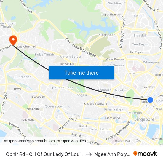 Ophir Rd - CH Of Our Lady Of Lourdes (07589) to Ngee Ann Polytechnic map