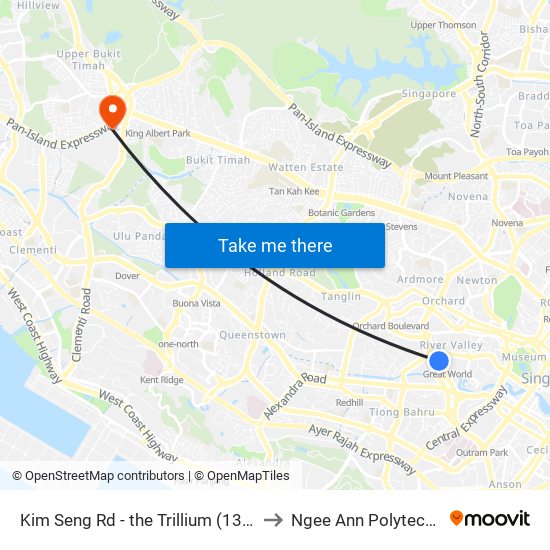 Kim Seng Rd - the Trillium (13139) to Ngee Ann Polytechnic map
