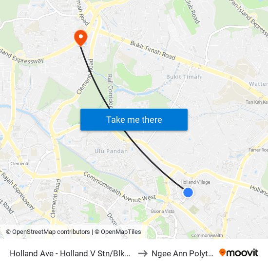 Holland Ave - Holland V Stn/Blk12 (11401) to Ngee Ann Polytechnic map