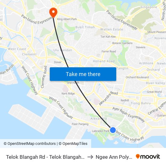 Telok Blangah Rd - Telok Blangah Stn (14161) to Ngee Ann Polytechnic map