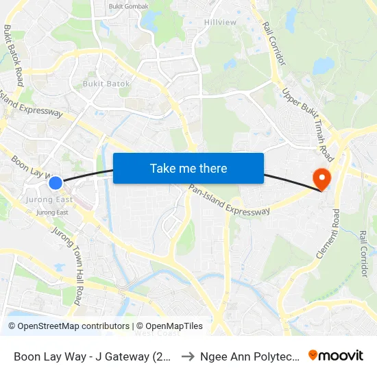 Boon Lay Way - J Gateway (28061) to Ngee Ann Polytechnic map