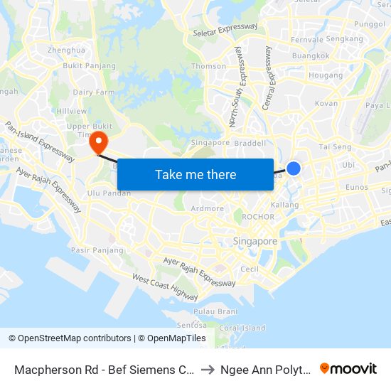Macpherson Rd - Bef Siemens Ctr (60219) to Ngee Ann Polytechnic map