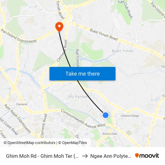 Ghim Moh Rd - Ghim Moh Ter (11009) to Ngee Ann Polytechnic map