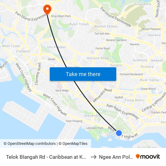Telok Blangah Rd - Caribbean at Keppel Bay (14131) to Ngee Ann Polytechnic map