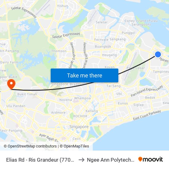 Elias Rd - Ris Grandeur (77061) to Ngee Ann Polytechnic map