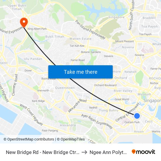 New Bridge Rd - New Bridge Ctr (05039) to Ngee Ann Polytechnic map