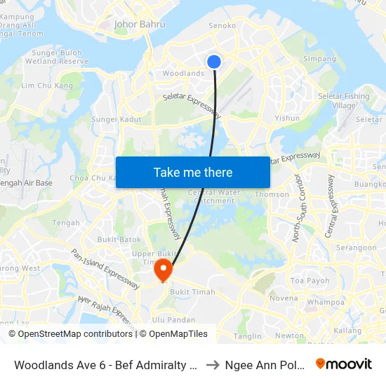 Woodlands Ave 6 - Bef Admiralty Pr Sch (46781) to Ngee Ann Polytechnic map