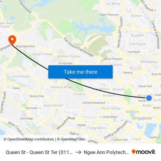 Queen St - Queen St Ter (01109) to Ngee Ann Polytechnic map