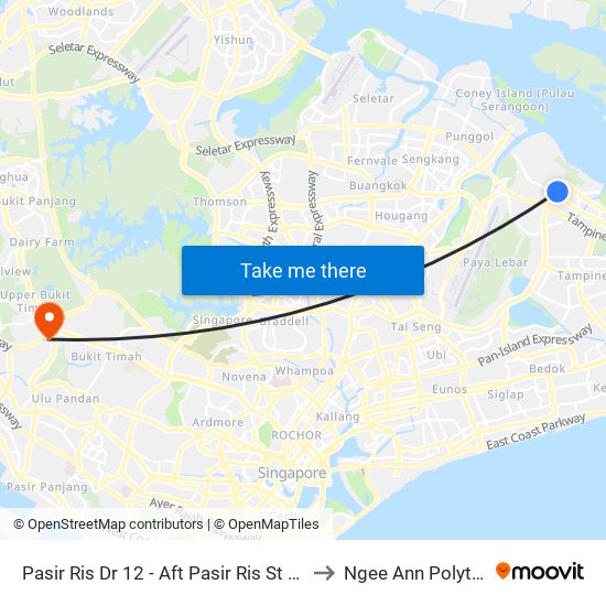 Pasir Ris Dr 12 - Aft Pasir Ris St 72 (77271) to Ngee Ann Polytechnic map