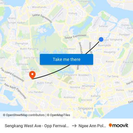 Sengkang West Ave - Opp Fernvale Pr Sch (67491) to Ngee Ann Polytechnic map