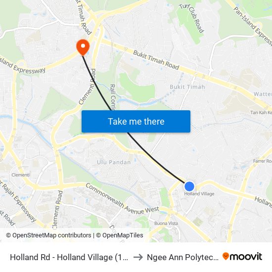 Holland Rd - Holland Village (11261) to Ngee Ann Polytechnic map