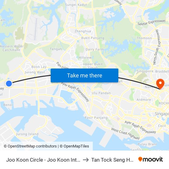 Joo Koon Circle - Joo Koon Int (24009) to Tan Tock Seng Hospital map