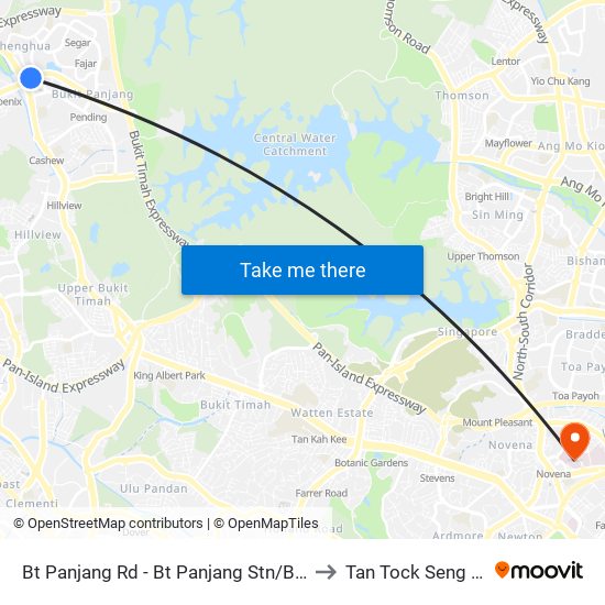 Bt Panjang Rd - Bt Panjang Stn/Blk 604 (44251) to Tan Tock Seng Hospital map