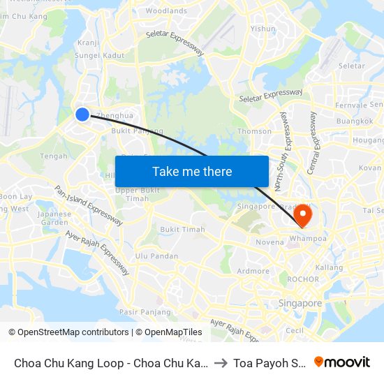 Choa Chu Kang Loop - Choa Chu Kang Int (44009) to Toa Payoh Stadium map