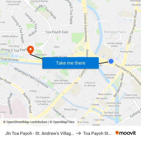 Jln Toa Payoh - St. Andrew's Village (60081) to Toa Payoh Stadium map